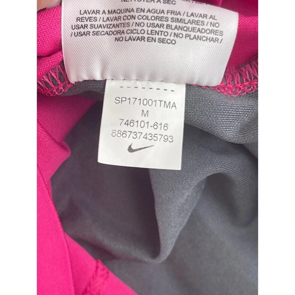 Nike Golf Dri-FIT Polo Shirt Mens Medium Pink Grey‎ Colorblock Special Olympics